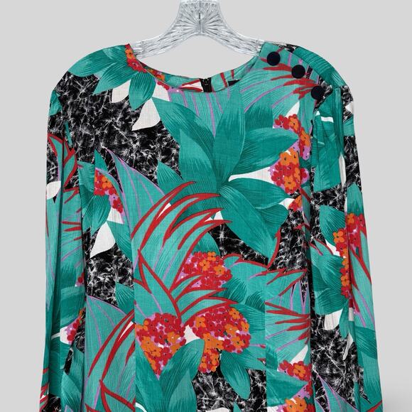 Vintage P.J. Klein Tropical Print Mini Dress - Picture 2 of 5